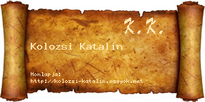 Kolozsi Katalin névjegykártya