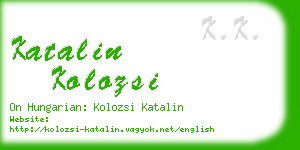 katalin kolozsi business card